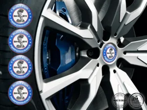 Shelby Logo Autocollant Roue Design Bombé en Résine